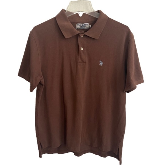Men’s US Polo Assn Brown Collar Vintage Shirt Size Medium! - Picture 6 of 6